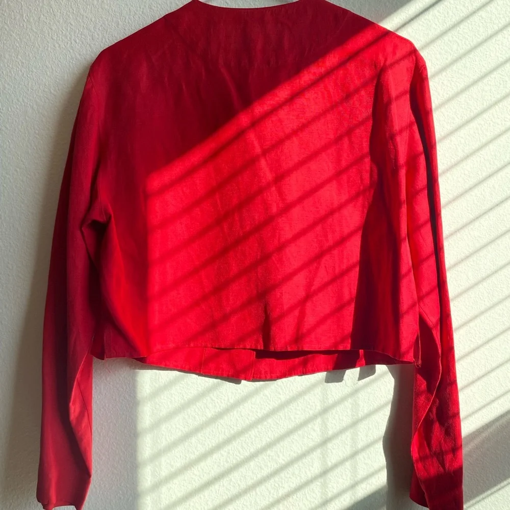Red Button-Up Top - Picture 5 of 5